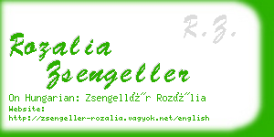 rozalia zsengeller business card